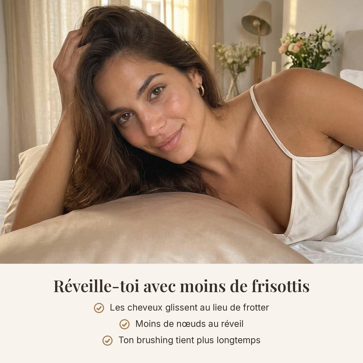 Taie d'oreiller en satin