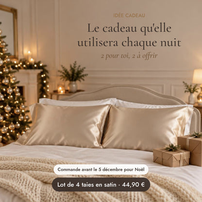 Taie d'oreiller en satin