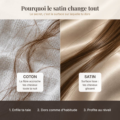 Taie d'oreiller en satin
